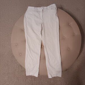 Women's Newport Talbots petite perfect crop pants / white size 6p